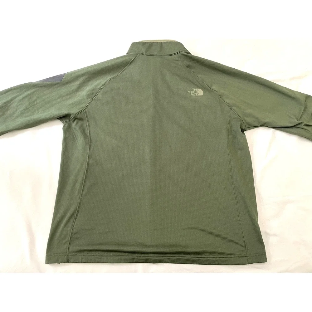 The North Face Borod Full Zip Gridded Fleece Mens XXL Green Water Resistant